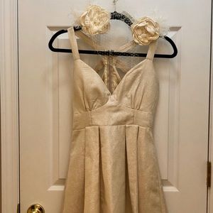 Pearl Dress with hair flower net (chic/wedding)